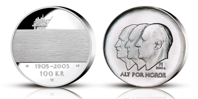 100 kr sølv "Hundreårsmynt nr 2" 2004